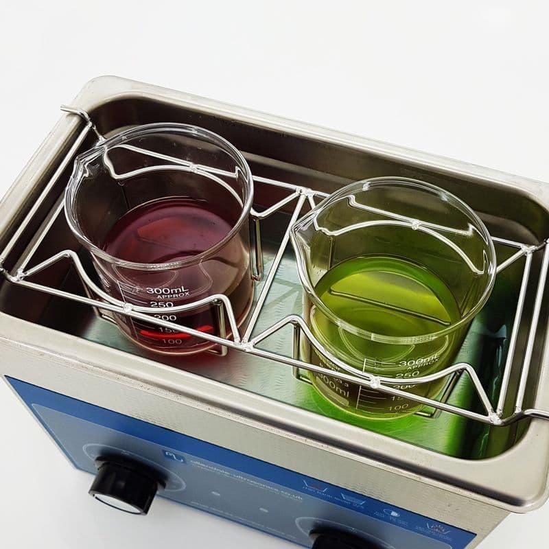 Steel Basket + 2 x 300 ml Glass Beakers for 3 and 10 Ltr tanks - Best Ultrasonic Cleaners
