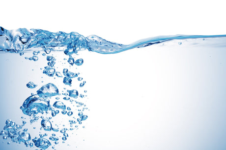 bubbles in blue water