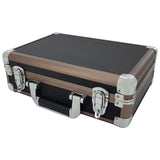Black aluminium flight case | bronze trim (340 x 240 x 120)