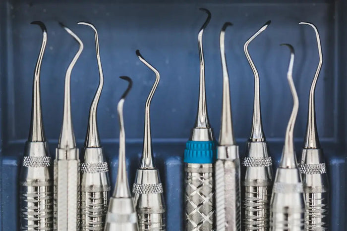 dental instruments after ultrasonic cleaning