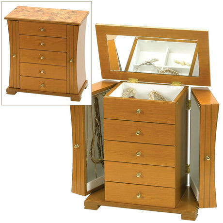 Light Oak Wood Finish Wardrobe Style Wooden