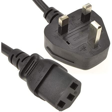 UK Mains Power Plug to IEC C13 Cable