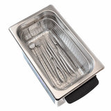 3 ltr ultrasonic cleaner with dental instruments inside