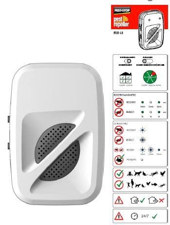 Ultrasonic Mouse, Rat & Spider Repeller (4000 Sq Ft)